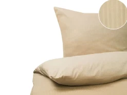 Set Copripiumino AVONDALE Raso di Cotone 155 x 220 cm Beige