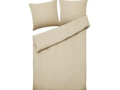 Set Copripiumino AVONDALE Raso di Cotone 155 x 220 cm Beige