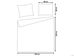 Set Copripiumino HARMONRIDGE Raso di Cotone 220 x 240 cm Blu scuro