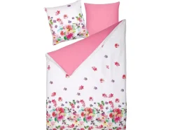 Set Copripiumino LARYNHILL Raso di Cotone 155 x 220 cm Rosa