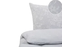 Set Copripiumino MORNINGSIDE Raso di Cotone 135 x 200 cm Grigio