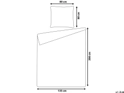 Set Copripiumino MORNINGSIDE Raso di Cotone 135 x 200 cm Grigio