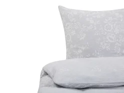 Set Copripiumino MORNINGSIDE Raso di Cotone 135 x 200 cm Grigio