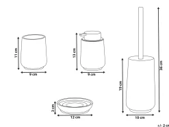 Set da 4 accessori per il bagno SUCHES Arancione
