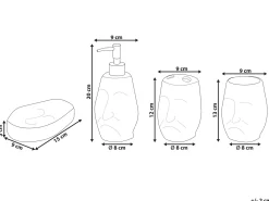 Set da 4 accessori per il bagno BARINAS Ceramica Bianco