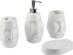 Set da 4 accessori per il bagno BARINAS Ceramica Bianco