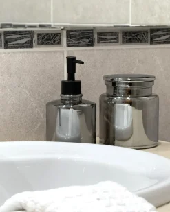 Set da 3 accessori per il bagno MANAGUA Vetro Grigio