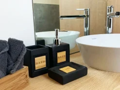Set da 4 accessori per il bagno KOUROU Ceramica Nero