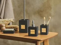 Set da 4 accessori per il bagno KOUROU Ceramica Nero