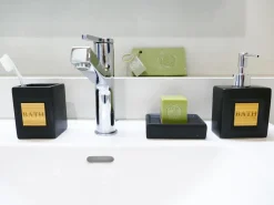 Set da 4 accessori per il bagno KOUROU Ceramica Nero