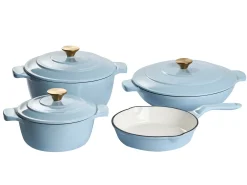 Set da 7 pezzi in ghisa FERRANO Azzurro Blu