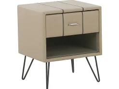 Set da camera da letto Pelle sintetica BETIN 180 x 200 cm Beige sabbia