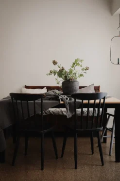 Set da pranzo GEORGIA Legno Marrone/Nero 6 posti