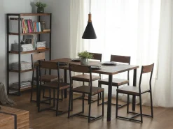 Set da pranzo LAREDO Marrone scuro 6 posti