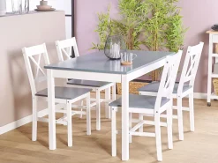 Set da pranzo MOANA Legno di pino Bianco 4 posti