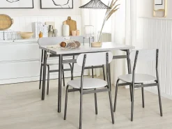 Set da pranzo VELDEN Grigio chiaro 4 posti