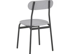 Set da pranzo VELDEN Grigio chiaro 4 posti