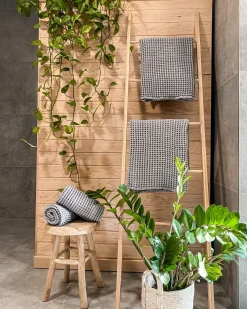 Set di 9 asciugamani AREORA Cotone Grigio chiaro