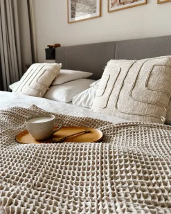 Set di 9 asciugamani AREORA Cotone Beige