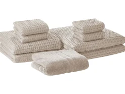 Set di 9 asciugamani AREORA Cotone Beige