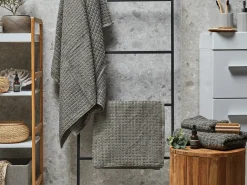 Set di 4 asciugamani ATAI Cotone Grigio
