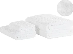 Set di 4 asciugamani ATAI Cotone Bianco