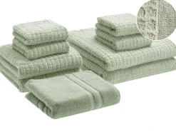 Set di 9 asciugamani ATAI Cotone Verde chiaro