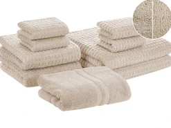 Set di 9 asciugamani ATAI Cotone Beige