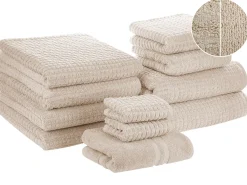 Set di 11 asciugamani ATAI Cotone Beige