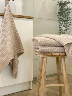 Set di 11 asciugamani ATAI Cotone Beige