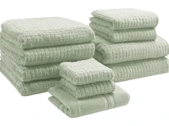 Set di 11 asciugamani ATAI Cotone Verde chiaro