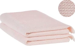 Set di 2 asciugamani ATIU Tessuto a spugna Rosa pastello