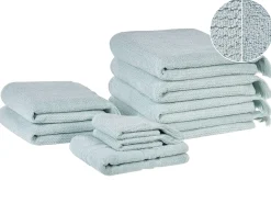 Set di 9 asciugamani ATIU Tessuto a spugna Verde menta