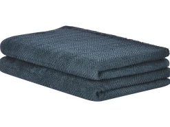 Set di 2 asciugamani MITIARO Tessuto a spugna Blu scuro