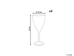 Set di 4 calici da vino TOPAZ 380 ml Trasparente