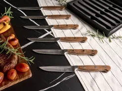 Set di 6 coltelli da bistecca NAGANO Marrone