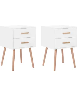 Set di 2 comodini ALABAMA Bianco