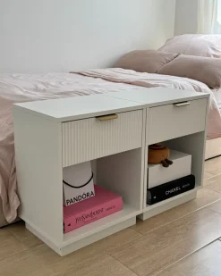 Set di 2 comodini SUMMERVILLE Bianco