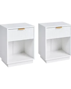 Set di 2 comodini SUMMERVILLE Bianco