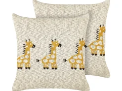 Set di 2 cuscini CHILARI Cotone 45 x 45 cm Beige