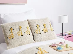 Set di 2 cuscini CHILARI Cotone 45 x 45 cm Beige