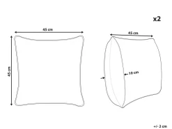 Set di 2 cuscini TALOKAN Cotone 45 x 45 cm Blu