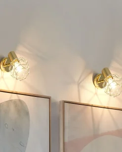Set di 2 faretti CHENAB Regolabile Metallo Oro