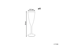 Set di 4 flûte da champagne TOPAZ 250 ml Trasparente