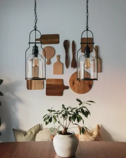 Set di 2 lampadari BASHILO Metallo Nero