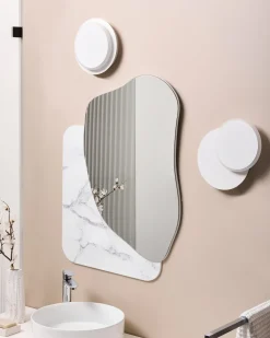 Set di 2 lampade da parete SEMNON LED Metallo Bianco
