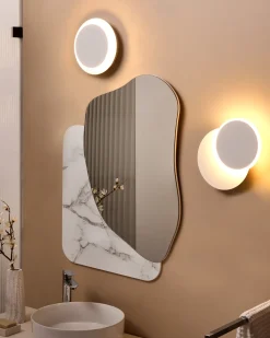 Set di 2 lampade da parete SEMNON LED Metallo Bianco