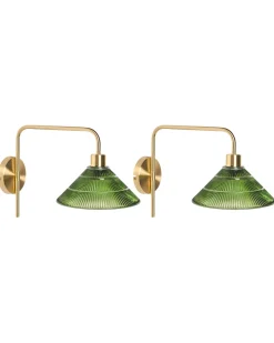 Set di 2 lampade da parete SUMPUL Metallo Oro