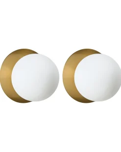 Set di 2 lampade da parete BOUBLE Metallo Oro