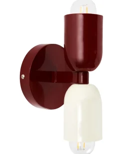 Set di 2 lampade da parete TOPI Metallo Rosso